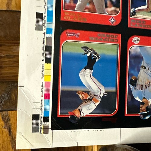 1997 Bowman Baseball UNCUT Sheet Griffey Jr Boggs Chipper Smoltz - Picture 15 of 16