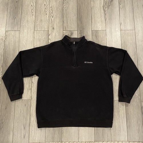 Columbia Sportswear Co 1/4 Zip Sweatshirt Men’s XL Hiking Outdoor Black Pullover - Picture 2 of 15