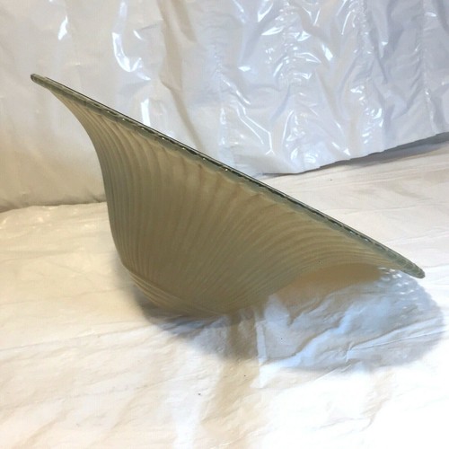 Vtg Art Deco Candlewick Style Shade Frosted Ceiling Light Dome Chandelier Glass - Picture 7 of 8