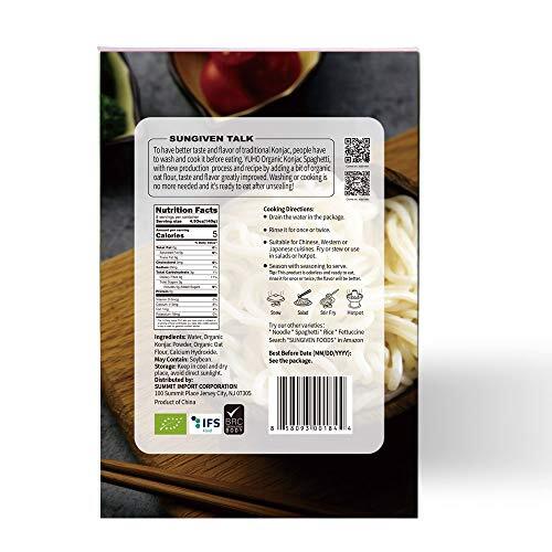YUHO Organic Konjac Noodles 8 Pack Inside Vegan Low Calorie Food Fat Free Ket... - Picture 3 of 9
