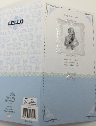 MORDEN HOLY COMMUNION SWEET & PRETTY GIRL GREETING CARD - Picture 2 of 4