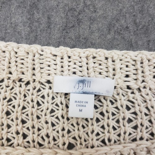 Suéter Jill Mujer Mediano Beige Verde Sudadera Lino Tejido Damas M * - Imagen 4 de 11