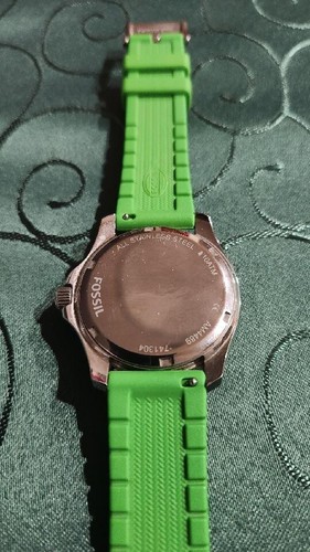 Fossil Cecile Green Dial Silicone Strap Ladies Watch AM4489 - Picture 3 of 3