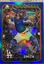 2024 Topps Holiday Baseball Will Smith #H77 Blue Metallic Glitter  Dodgers