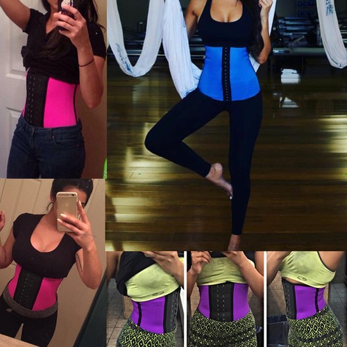 Women Latex Rubber Waist Training Cincher Underbust Corset Body Shaper ! - Picture 12 of 17