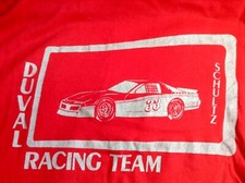 VTG 1970 Stock Car Racing Shirt, Duval Racing Team.  Schultz #33