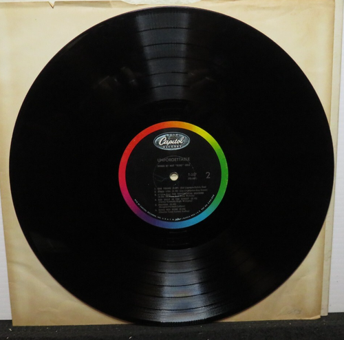 NAT KING COLE UNFORGETTABLE (VG+) T-357 LP VINYL RECORD - Imagen 5 de 6