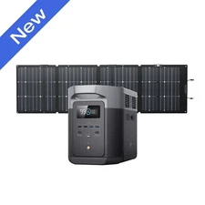 EcoFlow 2048Wh DELTA 2 Max LiFePO4 Power Station With 220W Portable Solar Panel