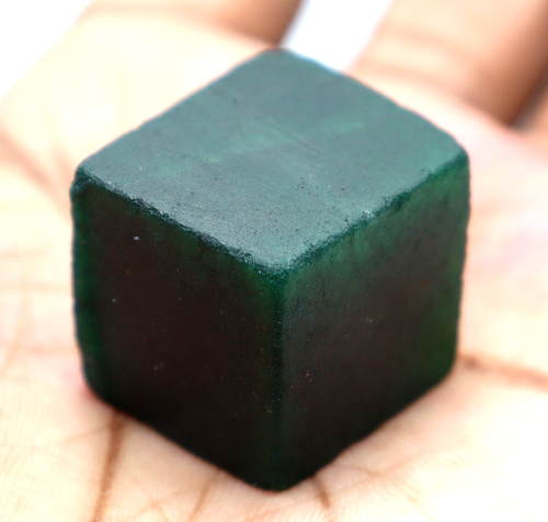150 Ct Natural Colombian Certified Green Emerald Cube Shape Gemstone Rough - Picture 4 of 6