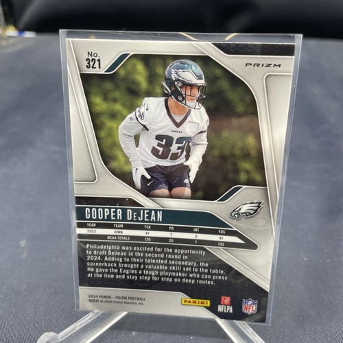 2024 Panini Prizm - Cooper Dejean Orange Disco RC #321 Eagles - Bild 2 von 2