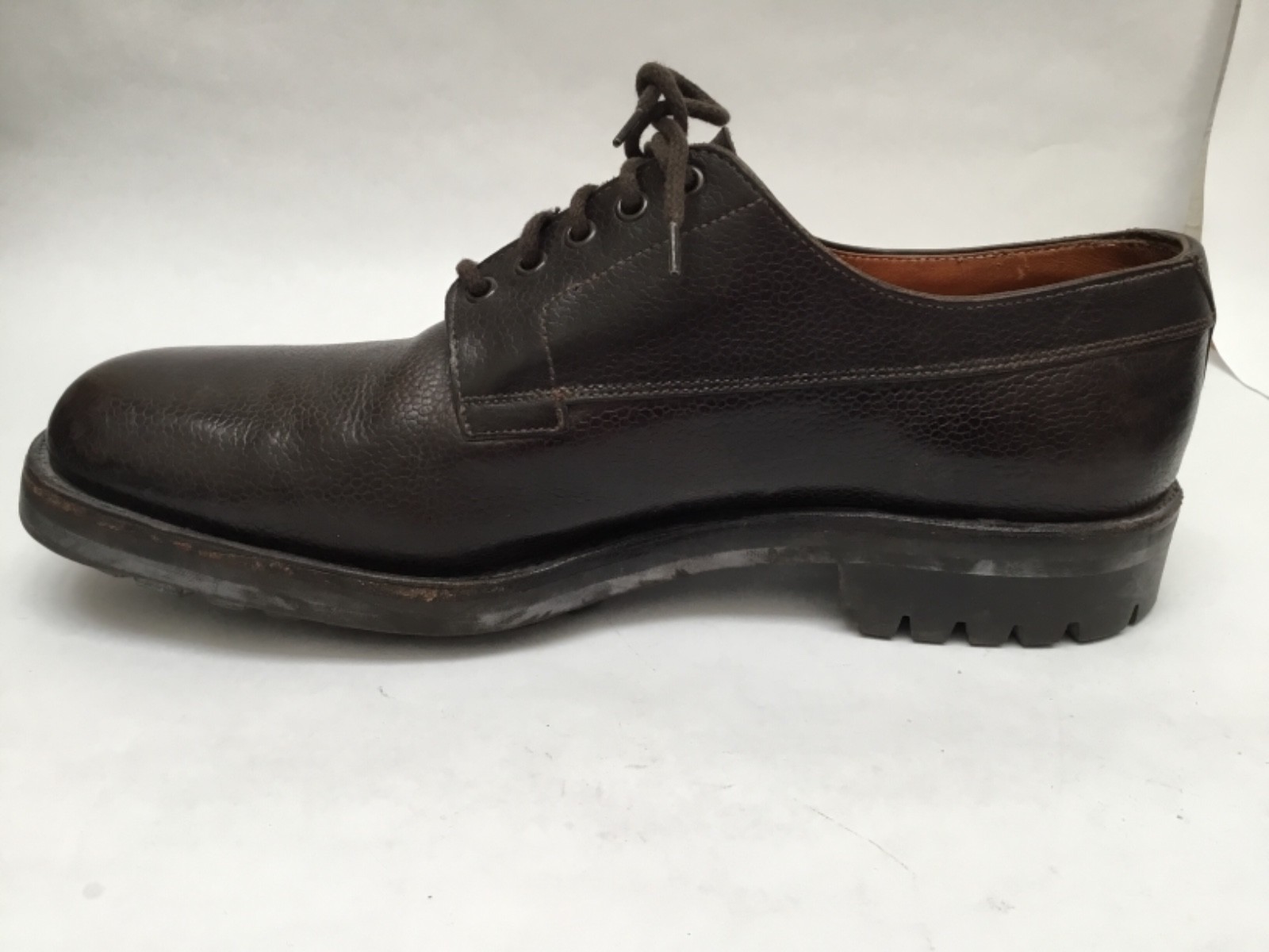 Rare Ralph Lauren Polo Brown Pebbled Pelle Pelle Pelle Oxford Shoes 12 D Made In England 1ece57 Rare Ralph Lauren Polo Brown Pebbled Pelle Pelle Pelle Oxford Shoes 12 D Made In England 1ece57