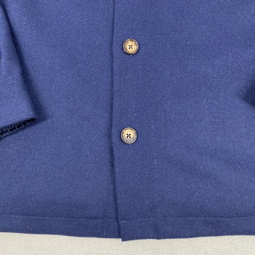 Camisa Franela Portuguesa Para Hombres M Azul 100% Lana Virgen Forrada Sobre-Camisa Cazadora - Imagen 5 de 17