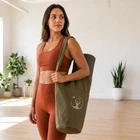 Yoga Tote Bag with Yoga Mat Holder, Large Capacity Gym Tote Carrier for Women.
