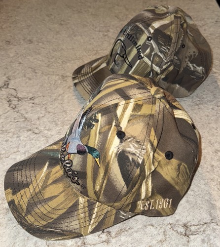 Lot Of 2 Cabela’s & Ducks Unlimited Camouflage duck hunting cap Hat Embroidered - Picture 5 of 12
