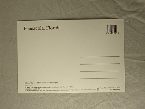 MH-60 Pavehawk Helicopter U.S. Air Force Pensacola Florida Postcard - Picture 2 of 2