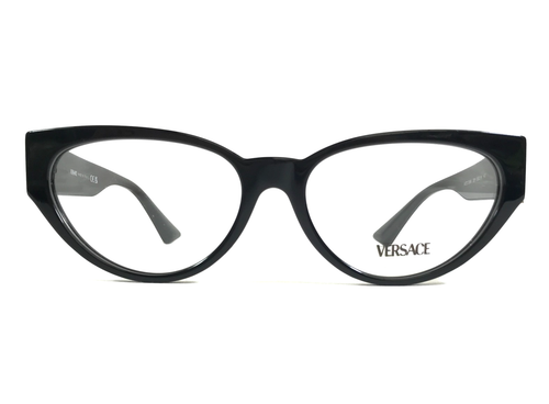Versace Eyeglasses Frames MOD.3366 GB1 Black Gold Cat Eye Full Rim 55-16-140 - Picture 2 of 12