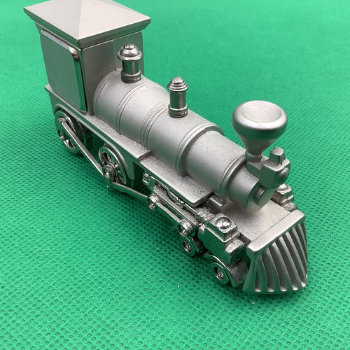 Vintage Miniature Steam Engine Locomotive Train Clock Heavy piece *Needs Battery - Foto 5 di 8