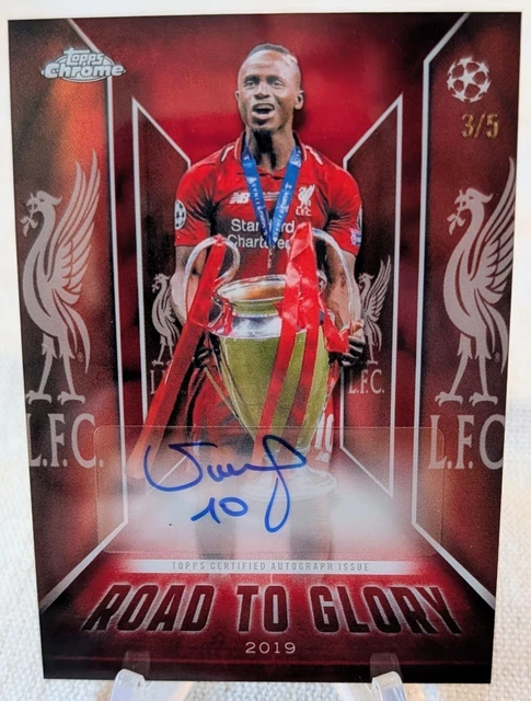 2025-26 Topps Chrome UEFA Club Competitions Sadio Mane Road To Glory Auto Red /5