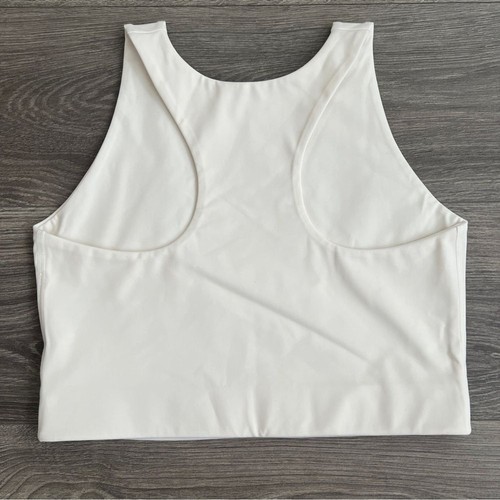 GIRLFRIEND COLLECTIVE Dylan Racerback Sports Bra Large Ivory Compression Active - Picture 7 of 8