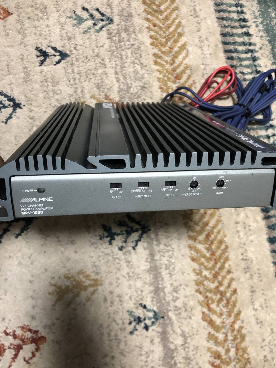 Vintage Alpine V12 Mrv-1000 2/1 Channel Power Amplifier Amp