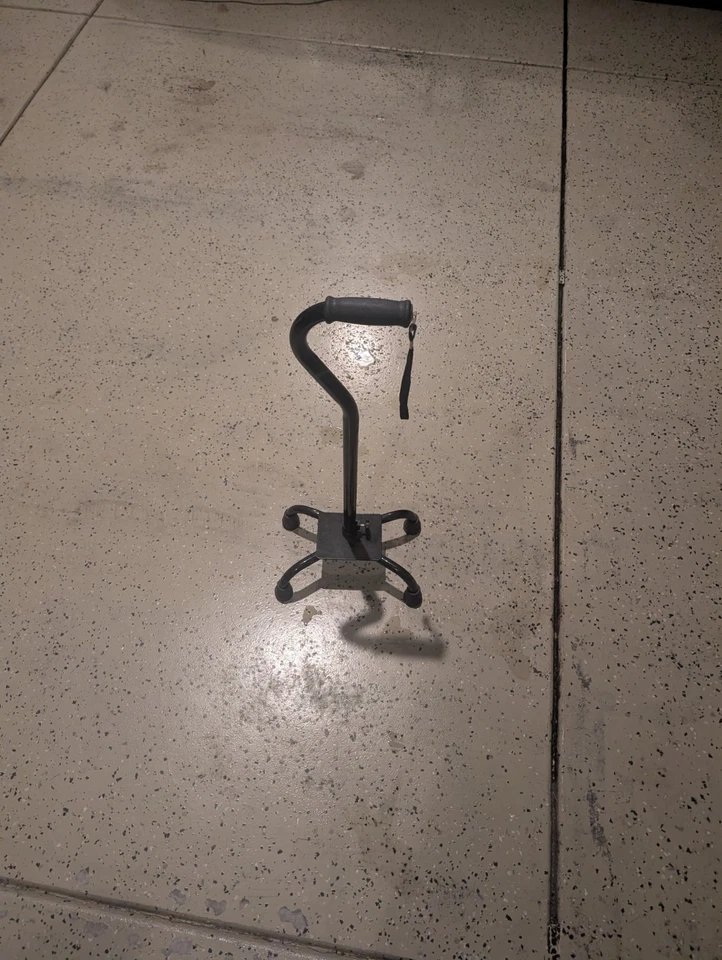 Empuñadura de espuma médica Drive bastón ajustable mango antideslizante 4 puntas negro Foto 2 de 4