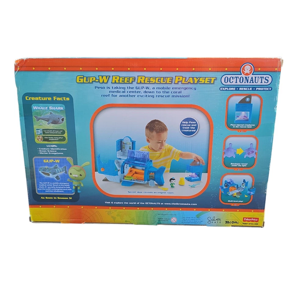 Jogo Octonauts Gup-W Reef Rescue novo em folha na caixa muito raro 2018 Mattel - Imagem 2 de 4