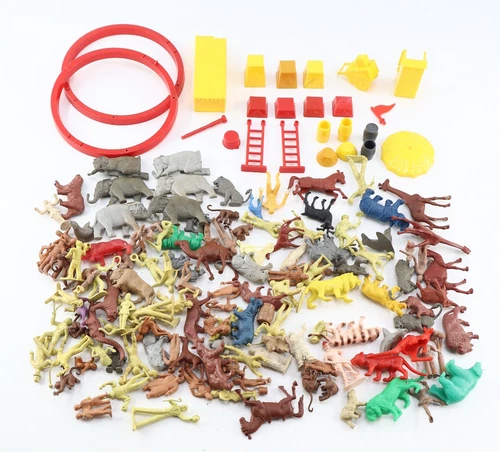 1950s Louis Marx Super Circus Lot Character Figures Animals Lot