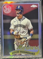 2024 Topps Chrome Julio Rodriguez 1989 Topps 35th Anniversary Refractor #89CB-6