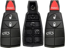 Lot of 2X New Replacement Key Fob Fobik Rubber Button Compatible with & Fit... 