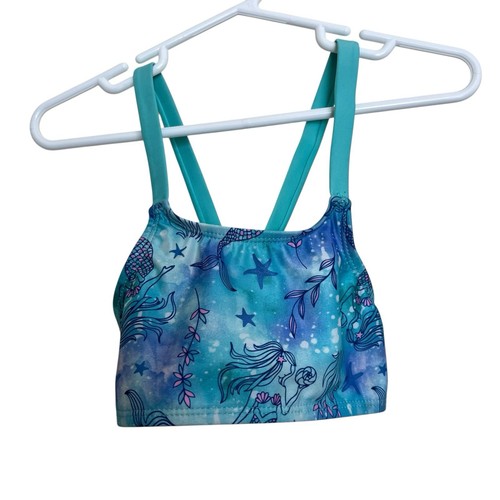 Wonder Nation | Mermaid 2 Piece Swimsuit Bikini Size XS (4-5) Girls Cross back - Picture 2 of 6