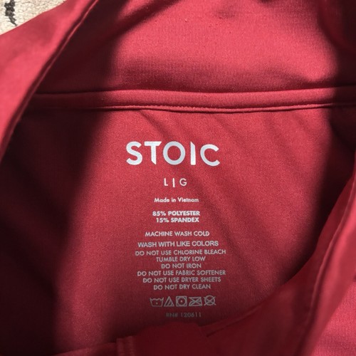 Stoic Merino Wool Bliss 1/4 Zip Shirt Mens L Baselayer LS Black Red Lightweight - Picture 5 of 8