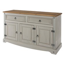 OS Home and Office Furniture Cottage Series Wood Buffet Sideboard in White