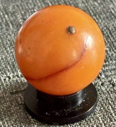 Antique Amber Bakelite Bead .72” - Afbeelding 1 van 10