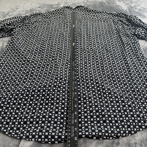 Vtg Natural Issue Mens XLarge Abstract Rayon Black Shirt Short Sleeve Button-Up - Picture 5 of 11