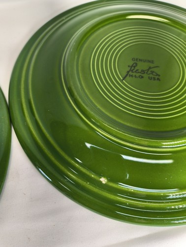 Vintage Homer Laughlin Fiesta Ware Dark Green 10 Pc Dark Green Dinner Set - Picture 16 of 18