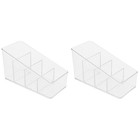  2 Count Tea Packet Holder Plastic Bag Organizer Storage Container