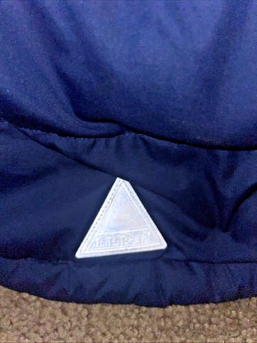 L.L. Bean Downtex Kids Sz 8 Down Navy Jacket Hooded Blue Fleece Lined Ultralight - Picture 7 of 8