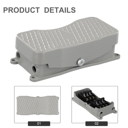 Non Slip YDT120 101 Reverse Foot Switch Pedal Push Button Controller for 380V