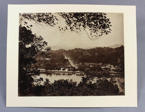 LAKE AT KANDY Ceylon Sri Lanka c1880 ORIGINAL albumen photograph early panorama - Picture 5 of 8