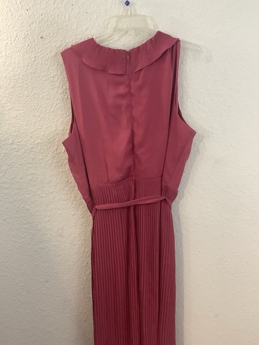 C Est 1946 Cato Plisse Jumpsuit Romper Ruffled Wide Leg Womens size L C-4 - Picture 11 of 13