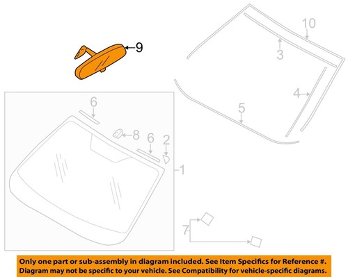 Rear View Mirror Fits 14-23 FORESTER 838302 - Picture 3 of 14