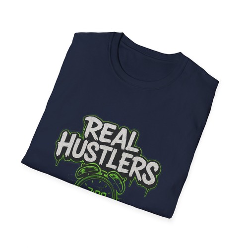 Real Hustlers Don't Sleep Unisex Softstyle T-Shirt Motivational Tee Casual Gift - Picture 20 of 33