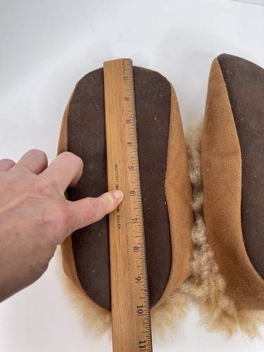 Peruvian unisex slippers soft warm winter natural alpaca fur handmade Size 8.5 9 - Picture 4 of 9