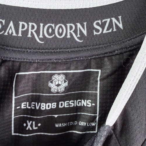 Camiseta deportiva de hockey negra ELEV808 Designs Capricornio talla XL Astrología celestial EDM - Imagen 4 de 10
