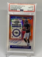 2019 Contenders Optic Marquise Brown RC ROOKIE Auto Red /199 PSA 10 GEM MT POP 4