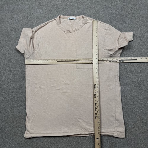 Forty Five Men's Shirt Size M Brown Short Sleeve Pocket Tee Crew Neck Slim - Picture 5 of 7
