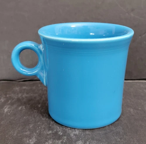Vintage Fiestaware Coffee Cup Ring Handle Mug Fiesta Ware Peacock Blue