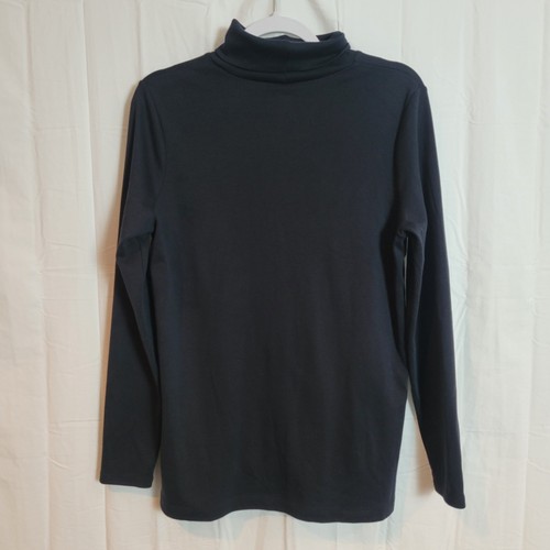 Set of 2 Lands' End Cotton Turtleneck Shirts Women's XL Tall 18 Gray Black Basic - Picture 12 of 18