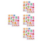 4 Sets Fabric Stickers for Clothes Labels Wardrobe Clothing Decals