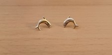 Pretty and Petite 14k Gold Dolphin Stud Earrings